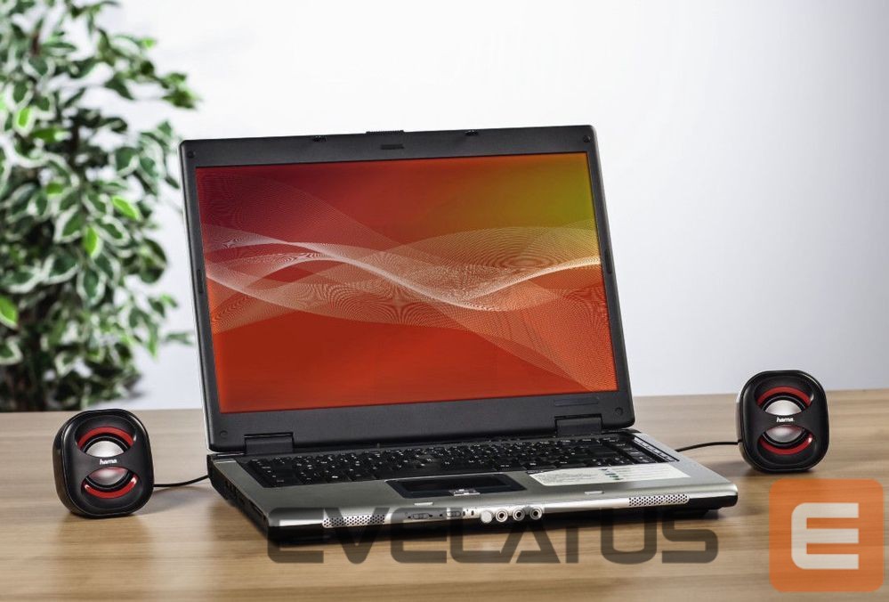 Juhtmevabad kõlarid Hama Sonic Mobil 183 Notebook Speaker Black Red