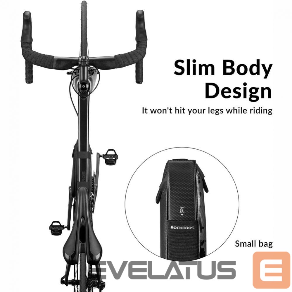 Jalgratta tarvik Rockbros Rockbros B39-2 waterproof bicycle bag for frame - black
