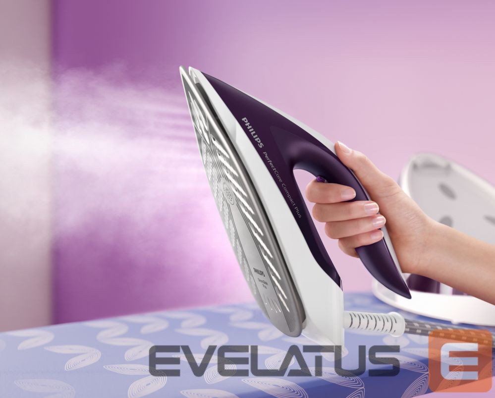 Triikrauad Philips Ironing System GC7933/30 PerfectCare Compact Plus 2400 W, 1.5 L, 6.5 bar, Auto power off, Vertical steam function, Calc-clean function, Purple, 120 g/min