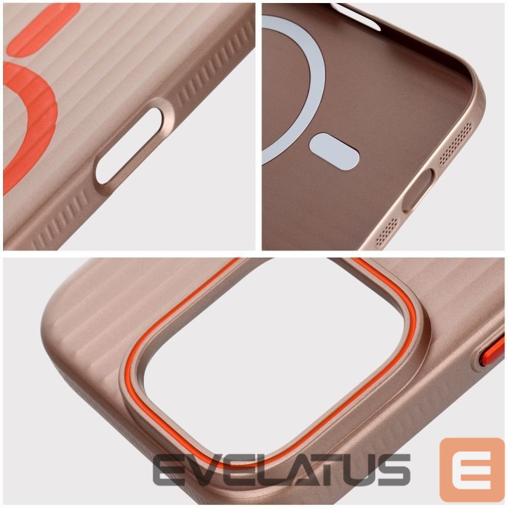 Tagakaaned OEM - Case for iPhone 15 PRO MAX Simply compatible with MagSafe titanium desert