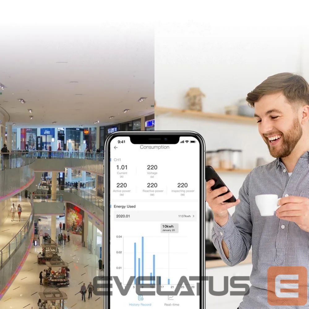Nutikas seade Sonoff Sonoff SPM-Main smart switch Wi-Fi / Ethernet power meter