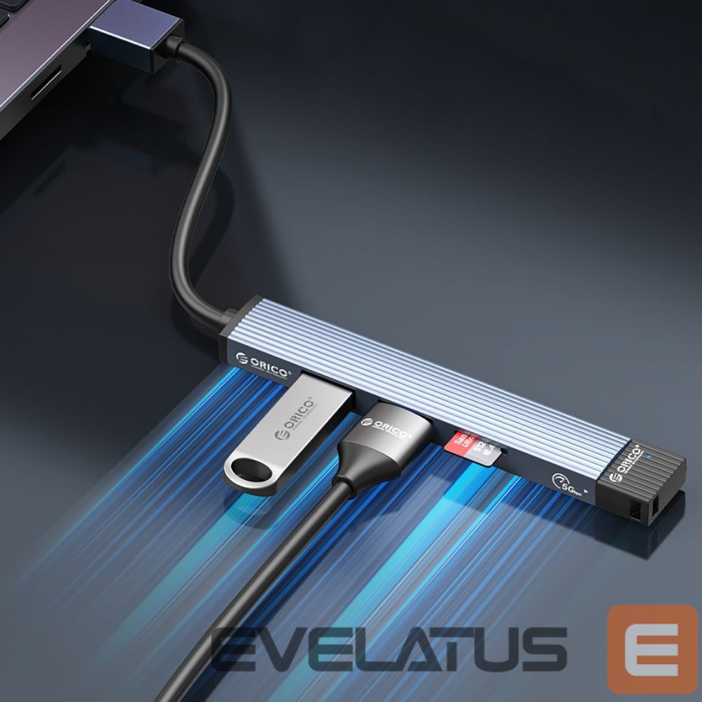 Üleminek Orico Orico AH-A13 USB-A Hub Docking Station 1x USB-A 3.0 + 3x USB-A 2.0 - Gray