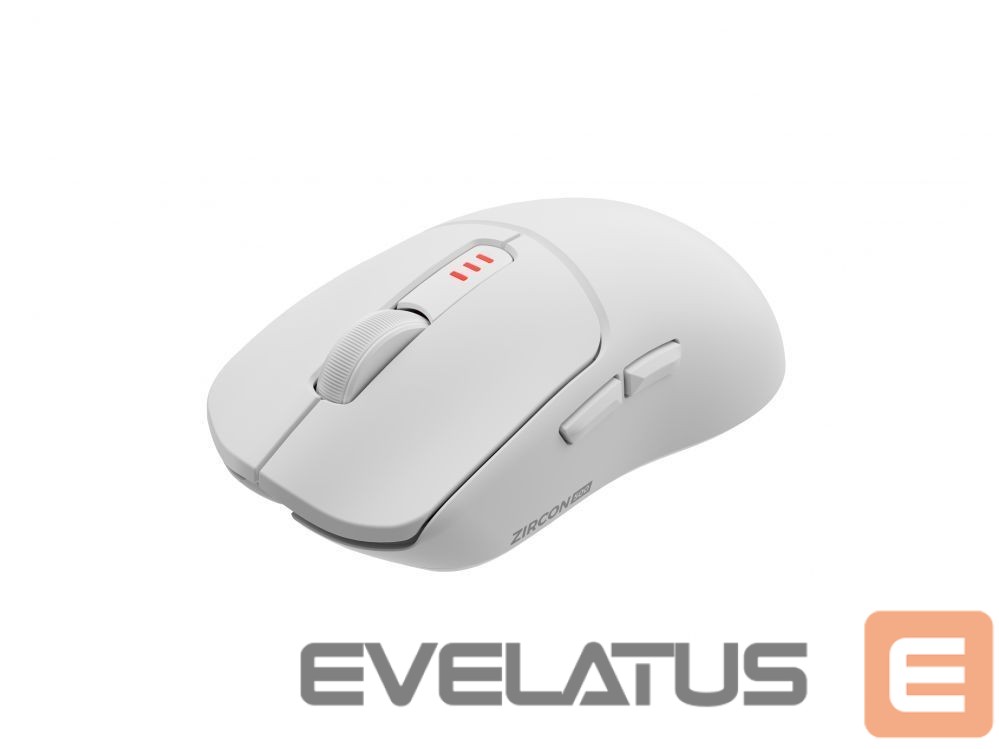 Arvutihiir Genesis Zircon 500 | Wireless/Wired | Gaming Mouse | 2.4 GHz, Bluetooth, USB | White