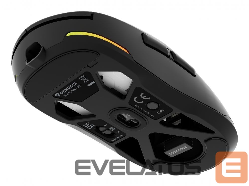 Arvutihiir Genesis Gaming Mouse | Zircon 660 | Wired/Wireless | 2.4 GHz, Bluetooth, USB | Black