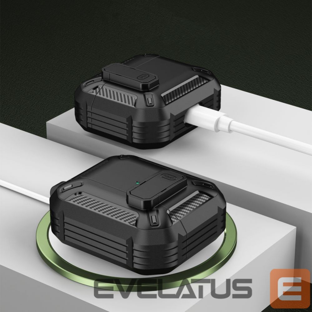 Nutikella- käevõrude tarvikud Tech-Protect Tech-Protect X-Carbo Case for AirPods Pro 1 / 2 - Black