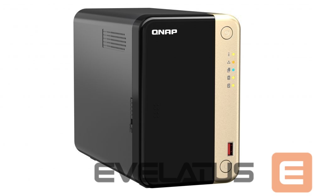 Mälupulk QNAP 2-Bay desktop NAS TS-264-8G N5095 4-core, Processor frequency 2.9 GHz, 8 GB, 1x HDMI 2.0; 2 x M.2 2280 PCIe Gen 3 x1; 2 x USB Type-A