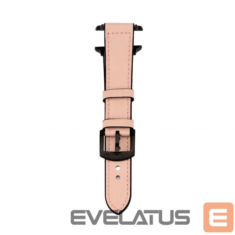 Rihm Connect Watch 42/44/45mm Silicone patch Leather Watch Strap (132mm M/L) Pink Sand
