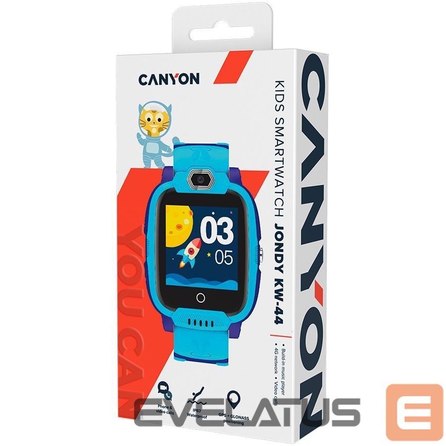 Nutikell Canyon CANYON kids watch Jondy KW-44 4G Camera GPS Music Blue