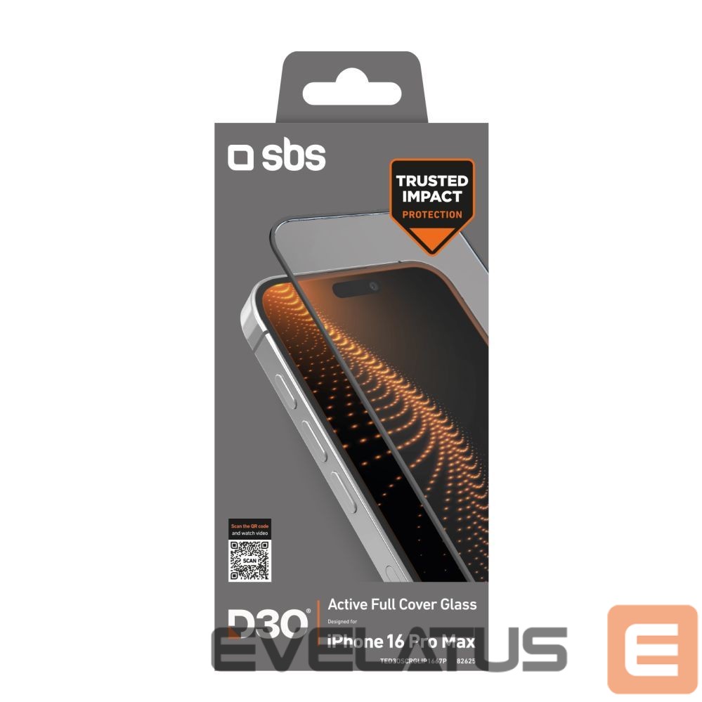 Kaitseklaasid SBS SBS Tempered Glass D3O with frame for iPhone 16 Pro Max