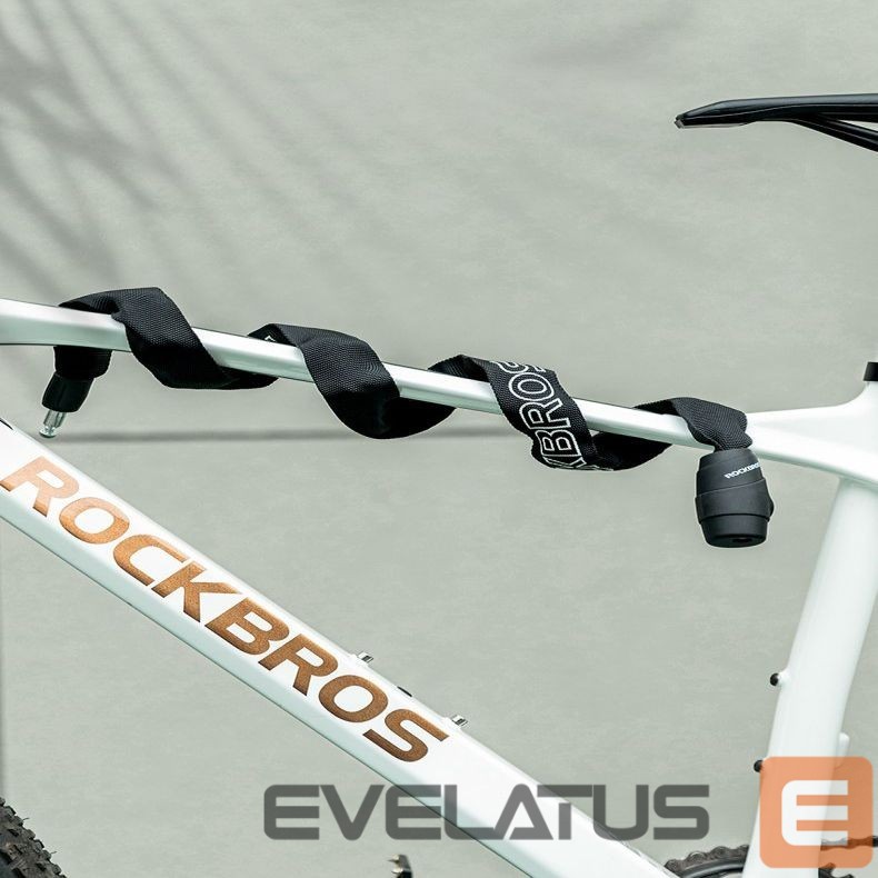 Jalgratta tarvik Rockbros Rockbros 3230002001 bicycle lock with combination and key - black