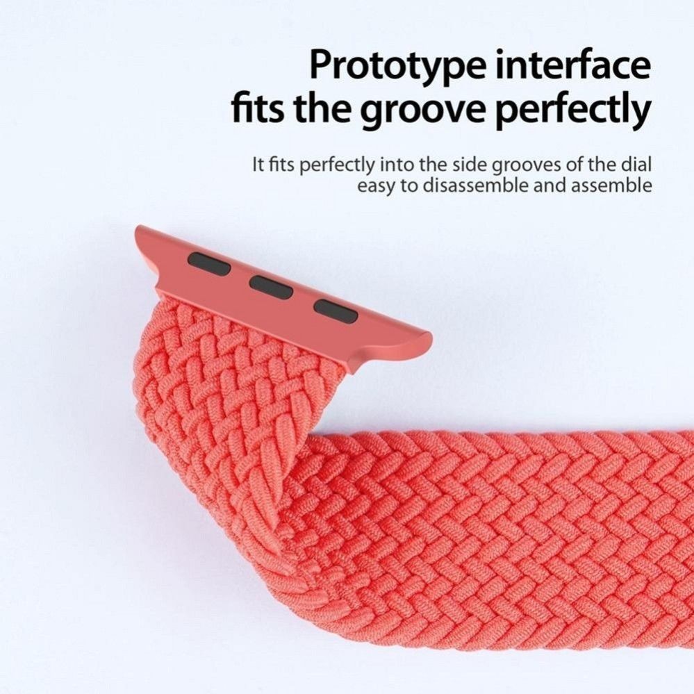 Rihm Dux Ducis DUX DUCIS strap MIXTURE PRO stretchable braided for Apple Watch 38 / 40 / 41 mm guava