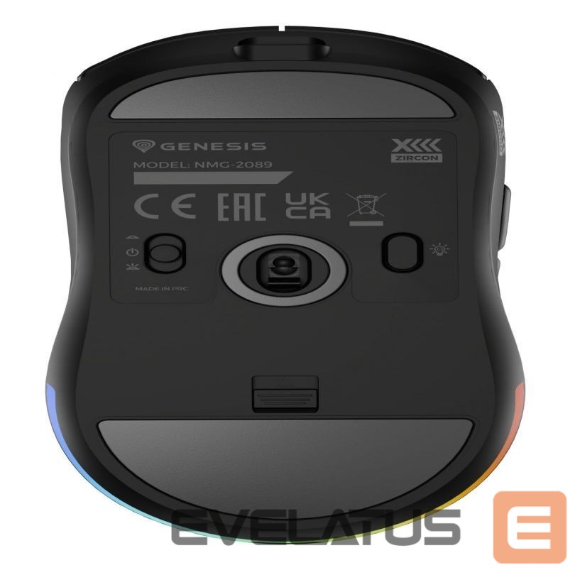 Arvutihiir Genesis Zircon XIII Custom | Wireless | Gaming Mouse | 2.4 GHz, USB | Black