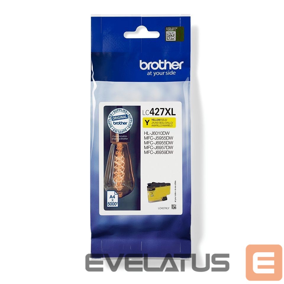 Tarvikud ja tarvikud Brother LC427XLY Ink Cartridge, Yellow