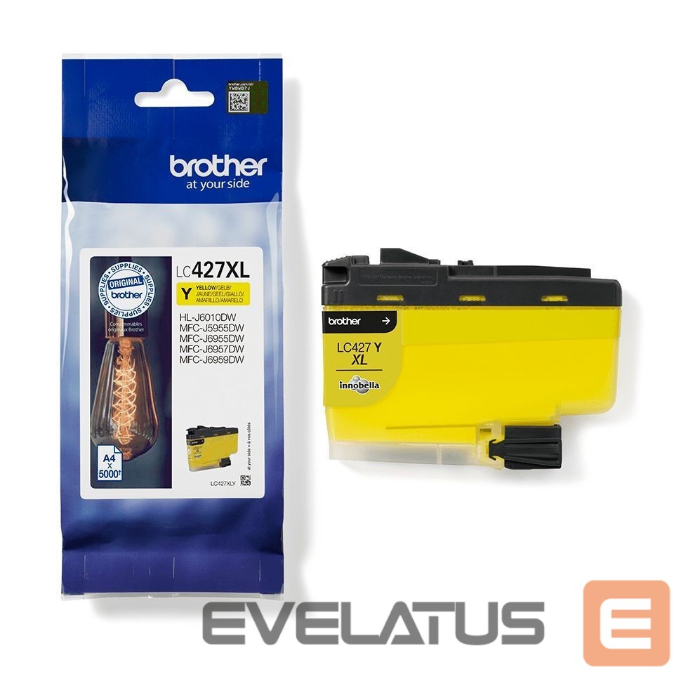 Tarvikud ja tarvikud Brother LC427XLY Ink Cartridge, Yellow