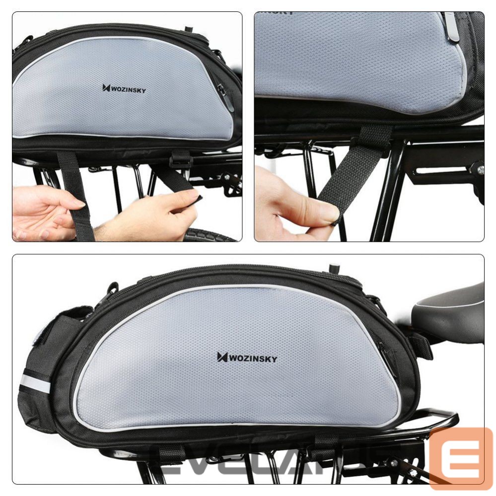 Jalgratta tarvik Wozinsky Wozinsky Bike Pannier Bag with Shoulder Strap 13L Black (WBB1BK)
