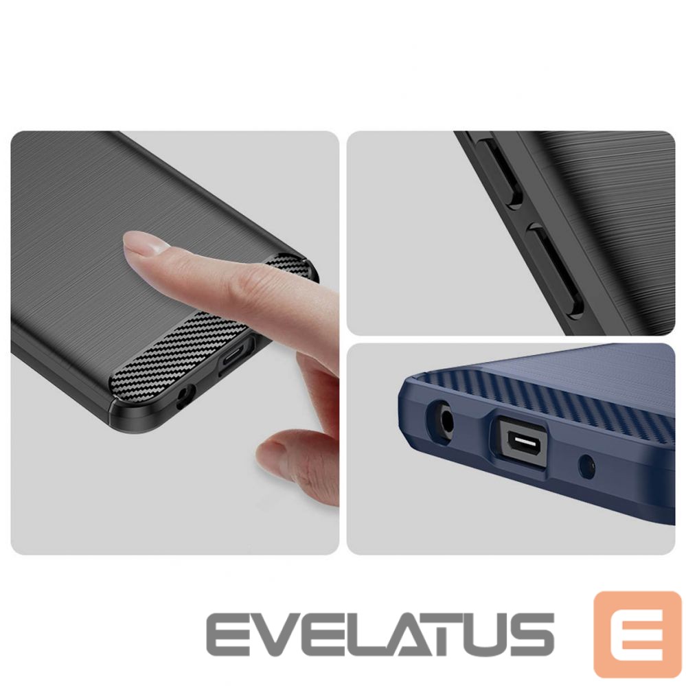 Tagakaaned Hurtel Carbon Case case for Xiaomi Redmi A1+ flexible silicone carbon cover black