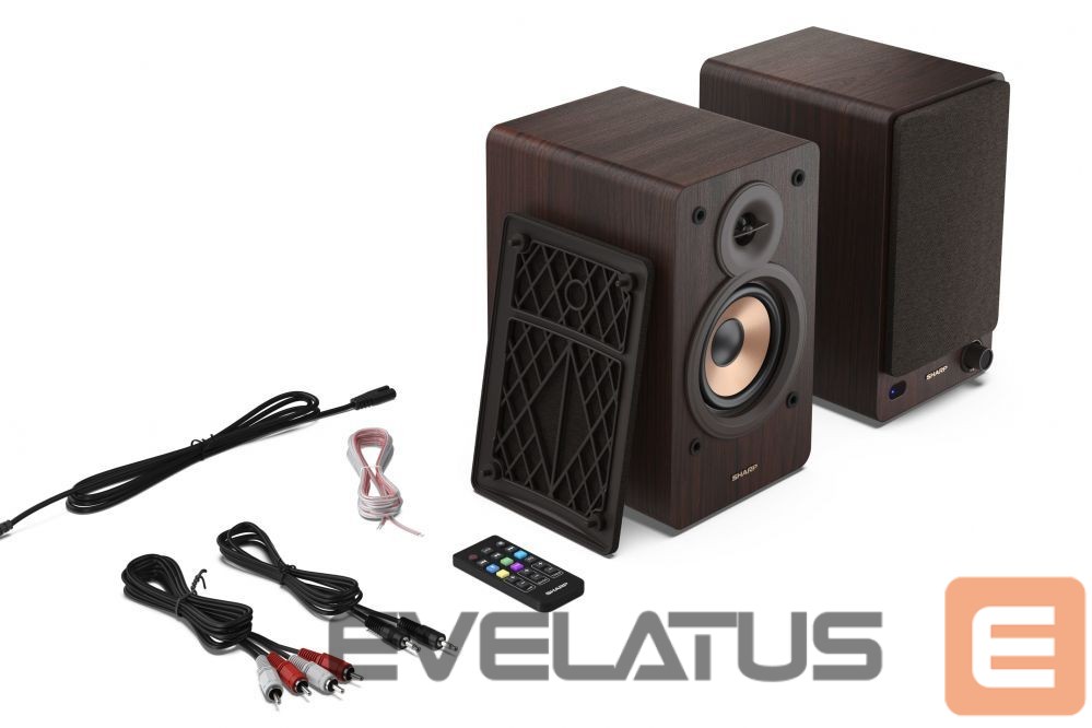 Arvutikõlarid Sharp CP-SS30 Bookshelf Speakers, Brown