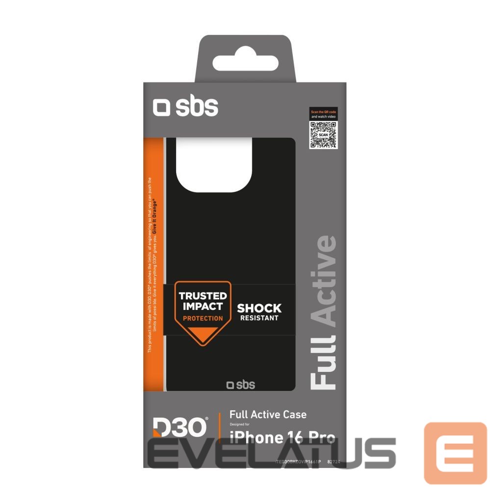Tagakaaned SBS SBS Full Active D3O Case for iPhone 16 Pro - Black