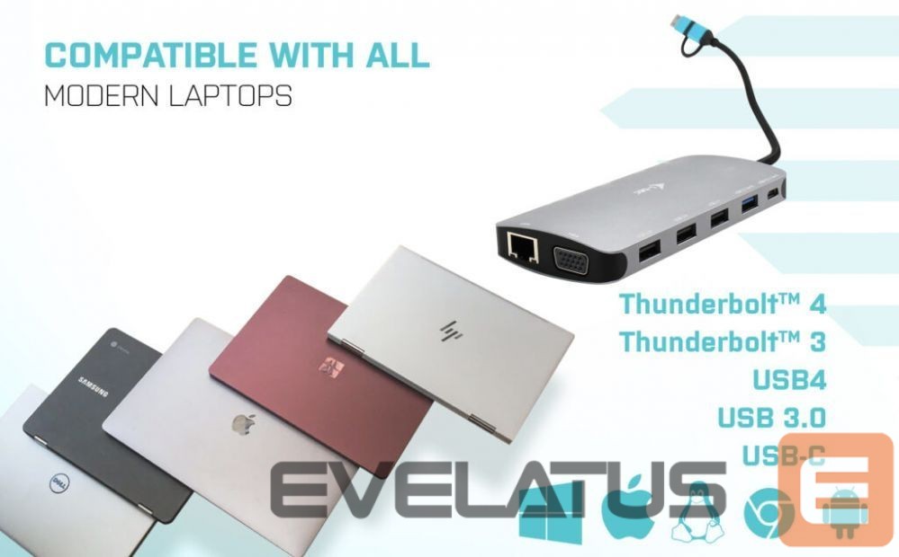 Arvutitarvikud I-TEC I-TEC USB-C Metal Nano Dock 3xDisplay+PD