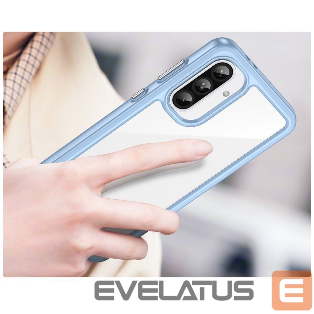 Tagakaaned Hurtel Outer Space Case for Samsung Galaxy A56 Cover with Flexible Frame - Blue