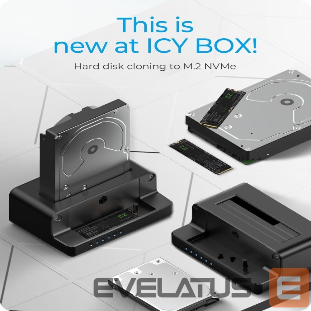 Muu arvutitarvik Raidsonic Icy Box IB-2914MSCL-C31 Docking and cloning station for M.2 NVMe SSD & 2.5''/3.5'' SATA SSD/HDD
