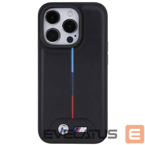 Tagakaaned BMW BMW Quilted Tricolor iPhone 15 Pro Case - Black