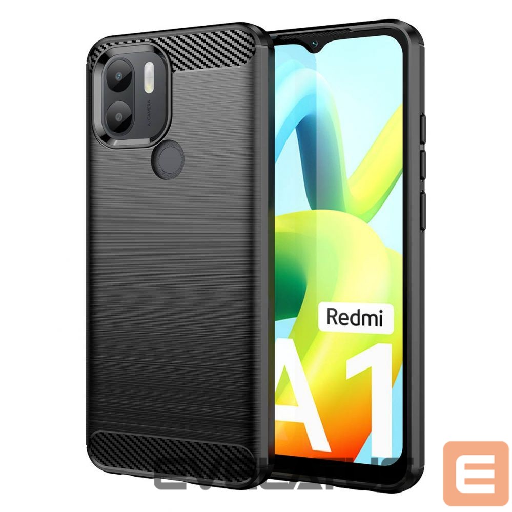 Tagakaaned Hurtel Carbon Case case for Xiaomi Redmi A1+ flexible silicone carbon cover black