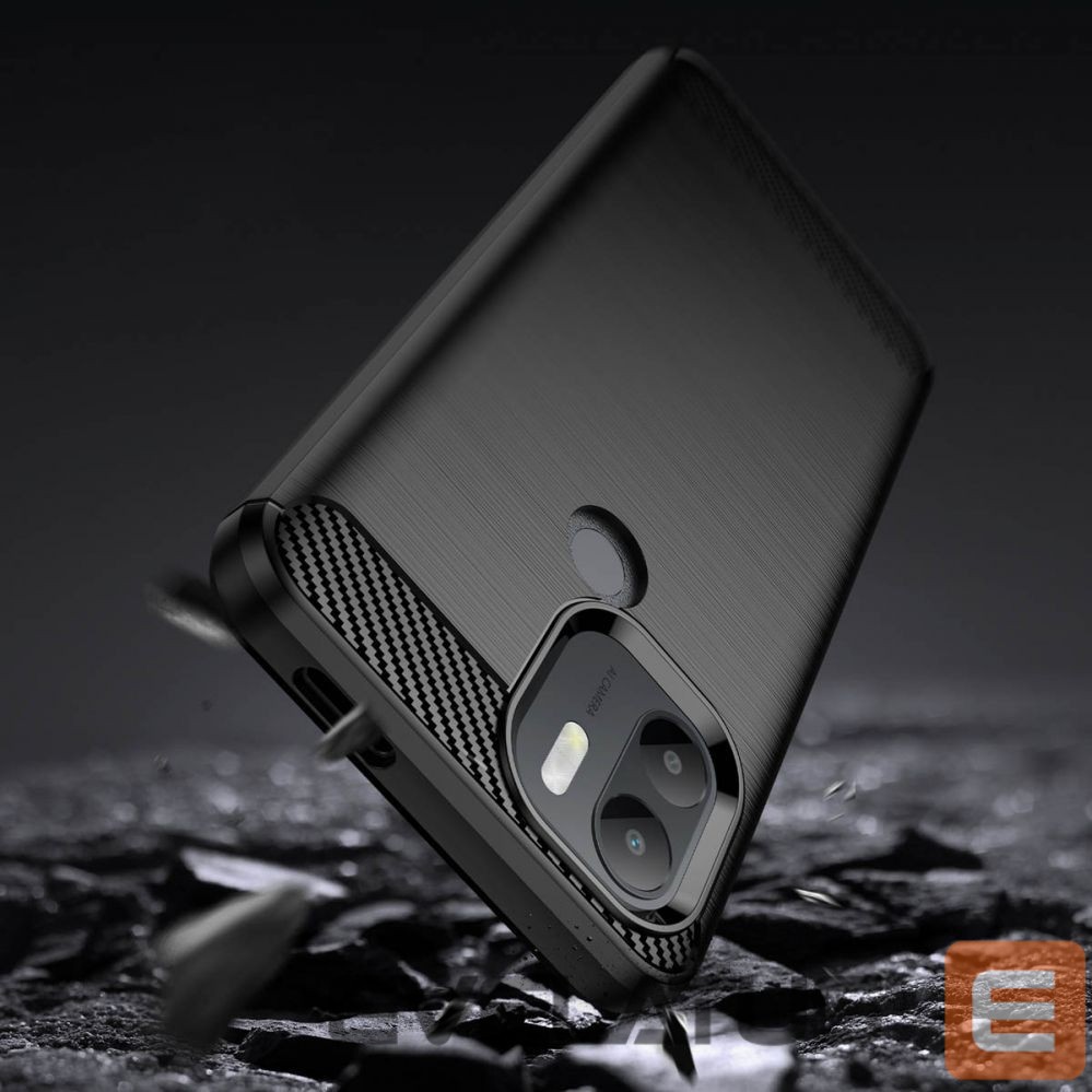 Tagakaaned Hurtel Carbon Case case for Xiaomi Redmi A1+ flexible silicone carbon cover black