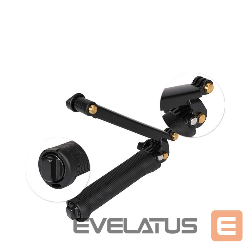 Kaameratarvik Hurtel 3 in 1 Monopod Tripod with Selfie Stick for GoPro - Black
