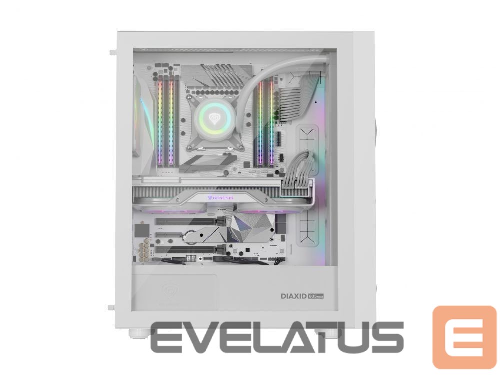Arvuti komponendid Natec NATEC Genesis PC Case Diaxid 605 white