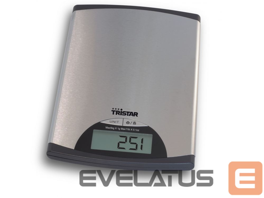 Köögikaalud Tristar Kitchen scale KW-2435 Maximum weight (capacity) 5 kg, Metallic