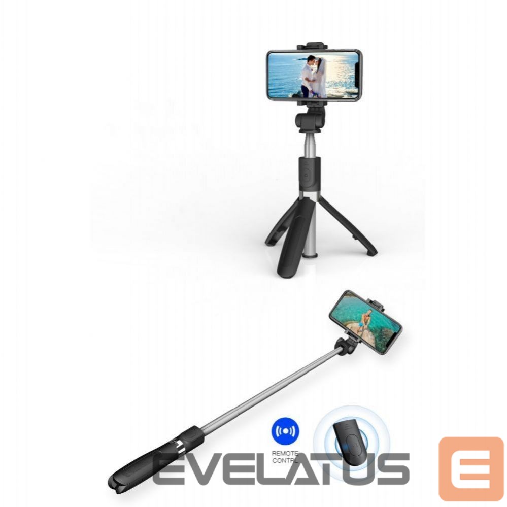 Kaameratarvik Tech-Protect Tech-Protect L01S Bluetooth Selfie Stick with Tripod up to 70cm - Black