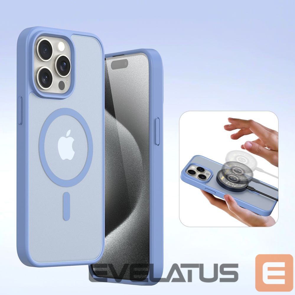Tagakaaned Dux Ducis Dux Ducis Lawa Leather Case for iPhone 15 Pro - Blue