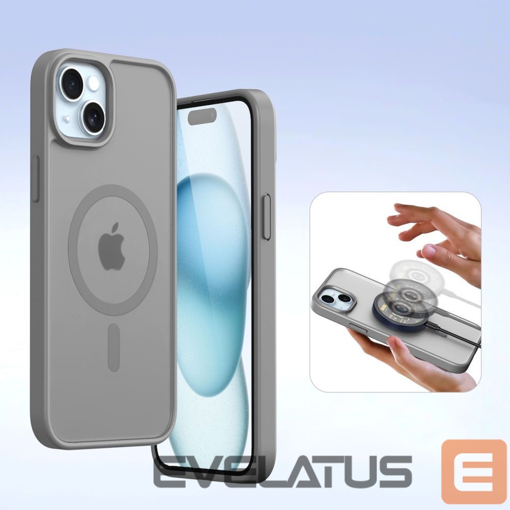 Tagakaaned Dux Ducis Dux Ducis Lawa Leather Case for iPhone 15 - Gray