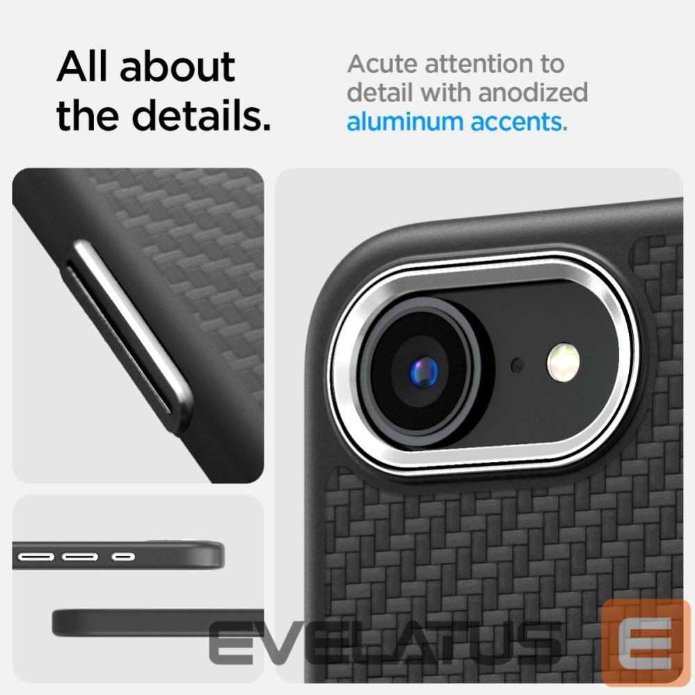Tagakaaned Spigen Spigen Enzo Aramid MagSafe iPhone 16e Case - Black