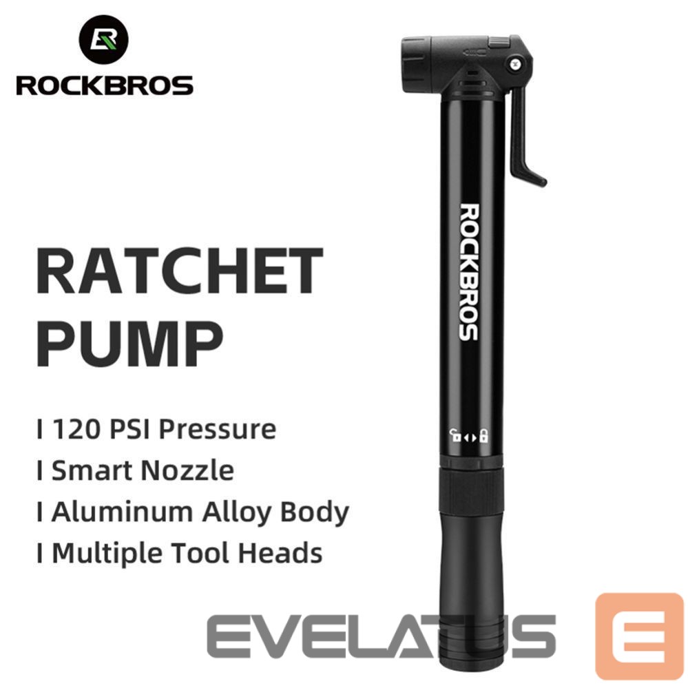 Jalgratta tarvik Rockbros Rockbros 42320010001 Bicycle Pump Hand + Screwdriver - Black