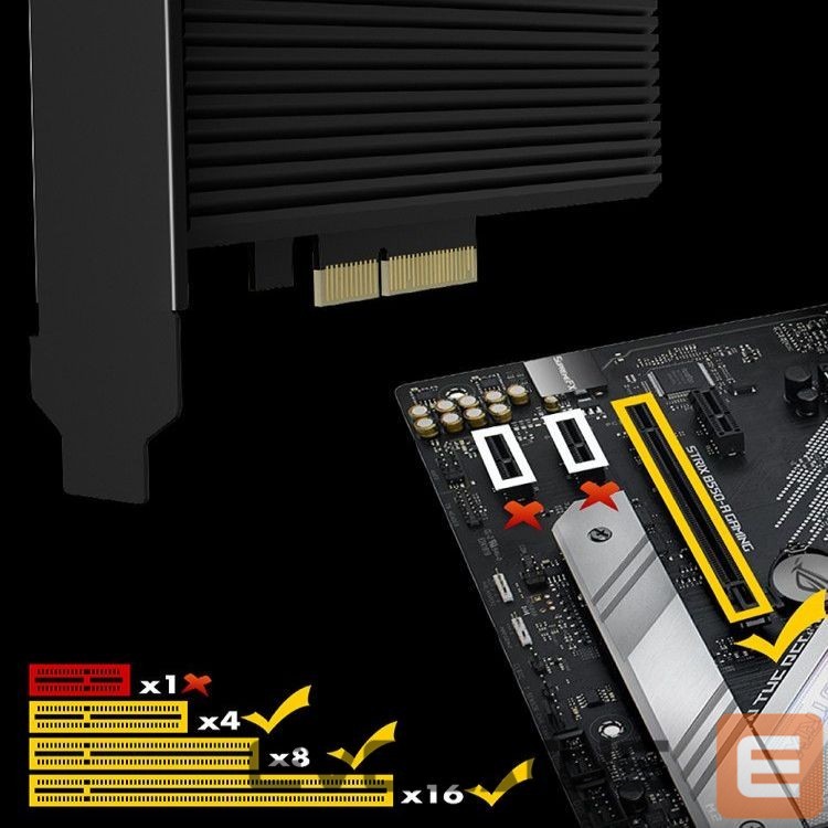 Üleminek Raidsonic Converter for 1x HDD/SSD for PCIe x4 slot IB-PCI208-HS Black