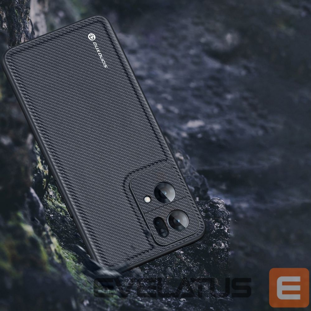 Tagakaaned Dux Ducis Dux Ducis Fino case cover covered with nylon material Oppo Reno7 Pro 5G black