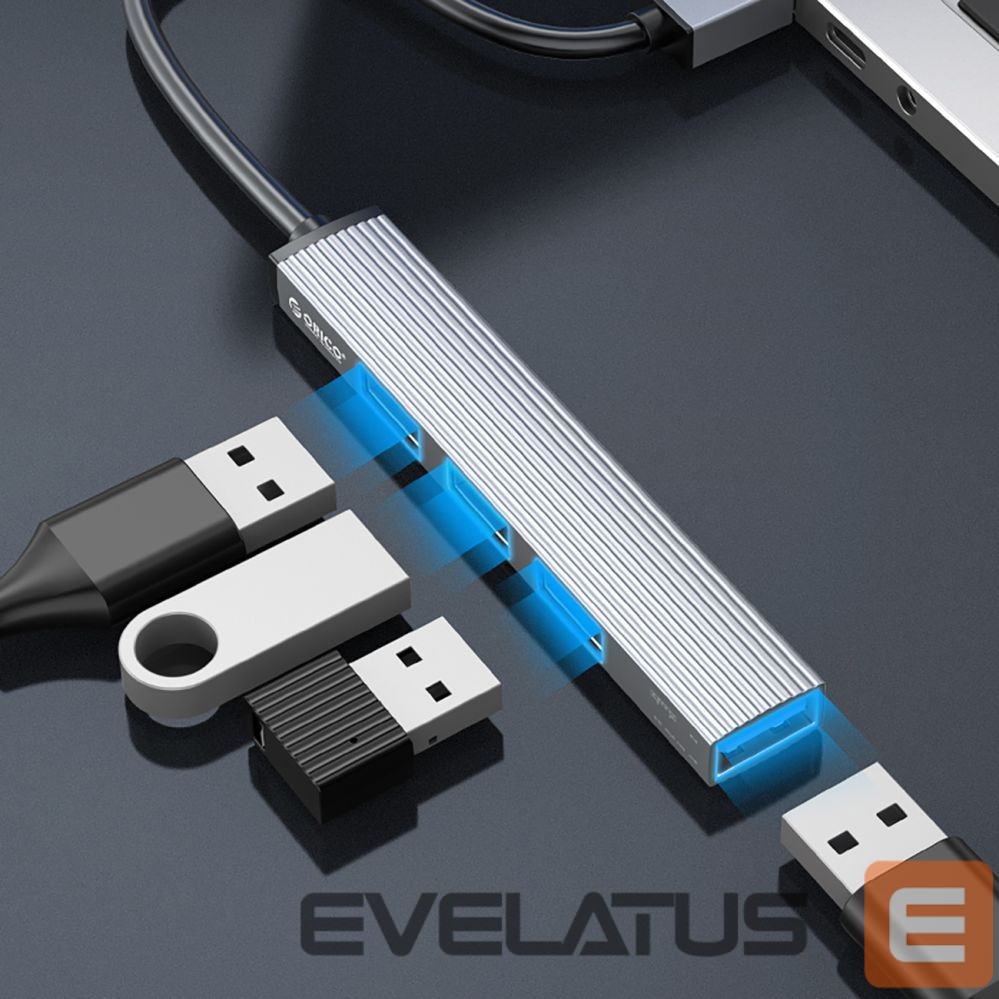 Üleminek Orico Orico AH-A13 USB-A Hub Docking Station 1x USB-A 3.0 + 3x USB-A 2.0 - Gray