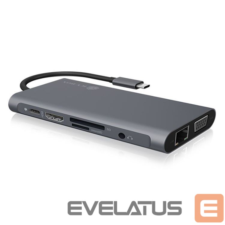 Juhtmevabad kõrvaklapid Raidsonic Icy Box IB-DK4040-CPD USB Type-C DockingStation with two video interfaces