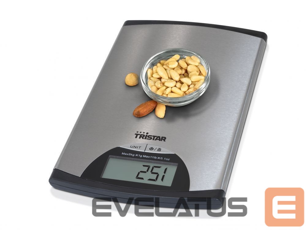 Köögikaalud Tristar Kitchen scale KW-2435 Maximum weight (capacity) 5 kg, Metallic