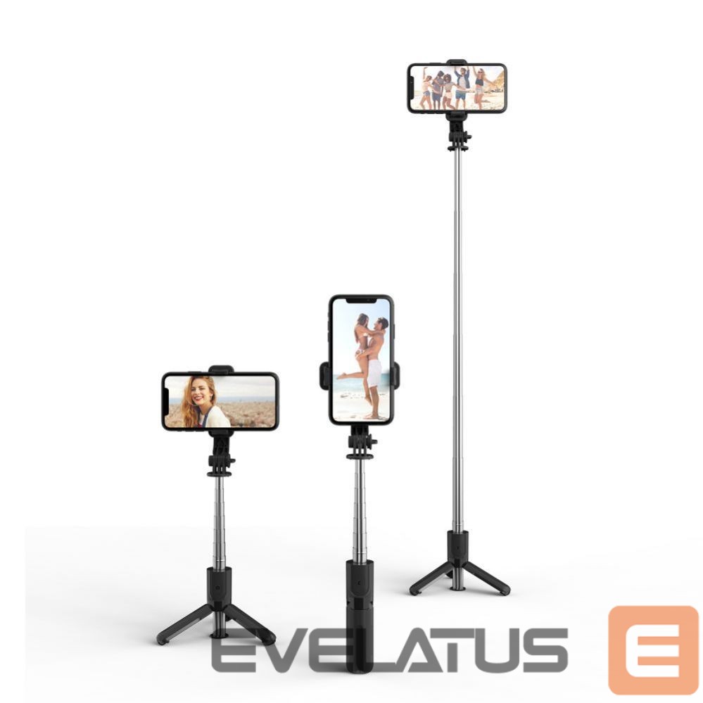 Kaameratarvik Tech-Protect Tech-Protect L02S Bluetooth selfie stick with tripod up to 72cm - black