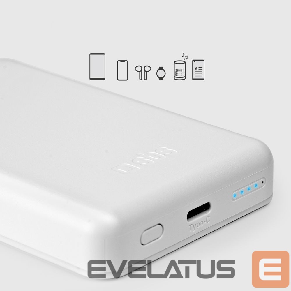 Väline aku SBS Powerbank SBS TEBB5000MAG1CW 5000 mAh USB-C, MagSafe compatible - white