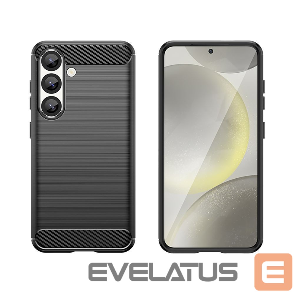 Tagakaaned Hurtel Carbon Case for Samsung Galaxy S25 Edge - Black