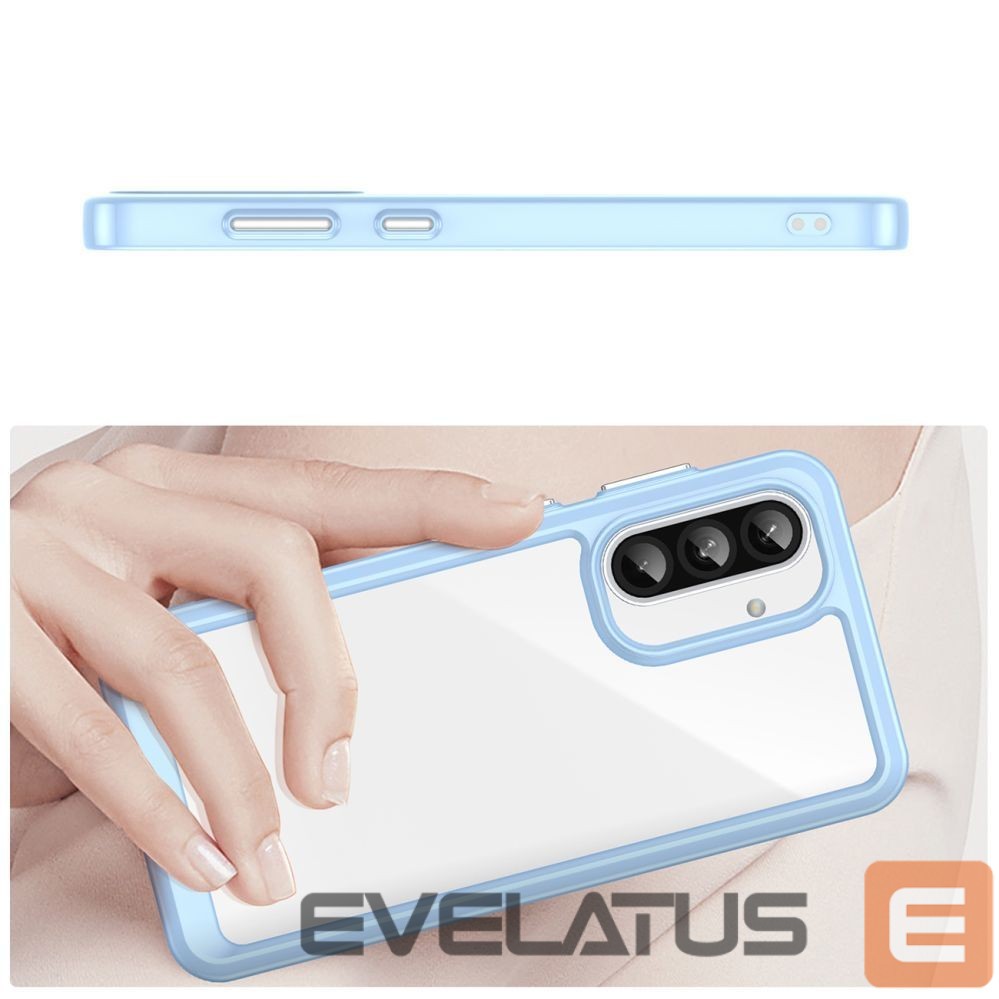 Tagakaaned Hurtel Outer Space Case for Samsung Galaxy A56 Cover with Flexible Frame - Blue