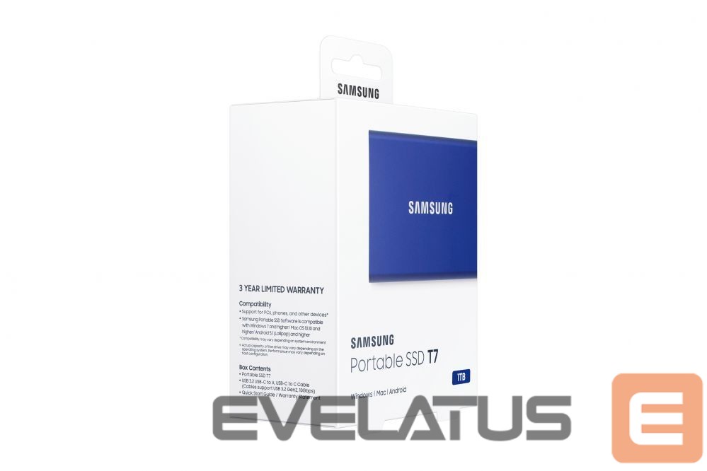 Mälupulk Samsung MU-PC1T0H/WW Portable SSD T7 USB 3.2 1TB Blue