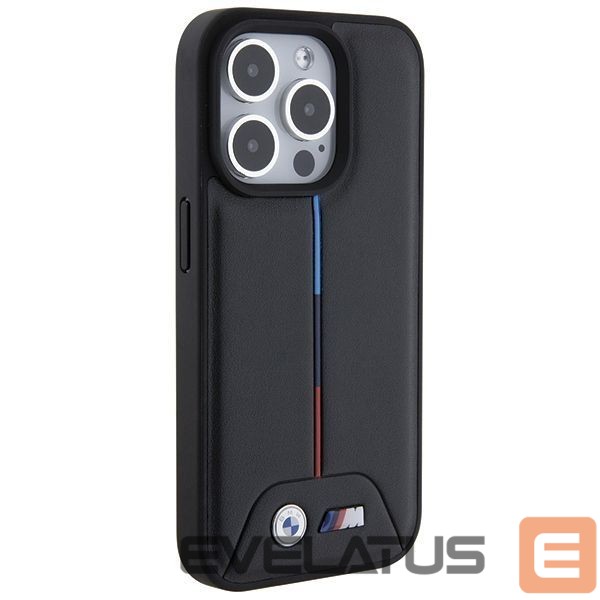 Tagakaaned BMW BMW Quilted Tricolor iPhone 15 Pro Case - Black