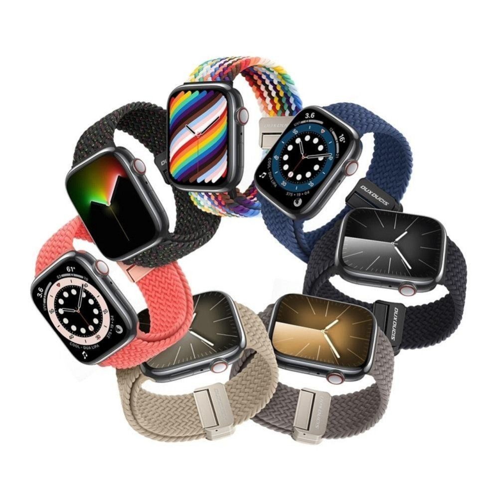 Rihm Dux Ducis DUX DUCIS strap MIXTURE PRO stretchable braided for Apple Watch 38 / 40 / 41 mm guava