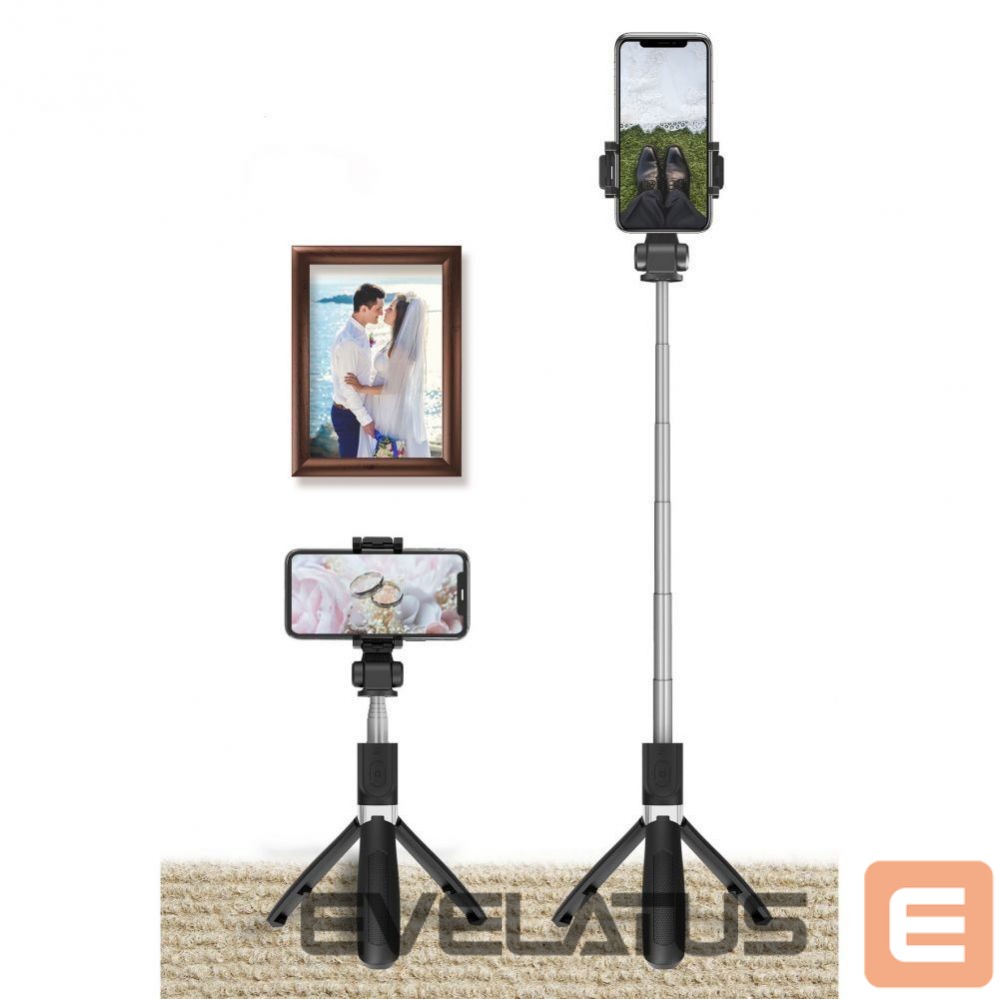 Kaameratarvik Tech-Protect Tech-Protect L01S Bluetooth Selfie Stick with Tripod up to 70cm - Black