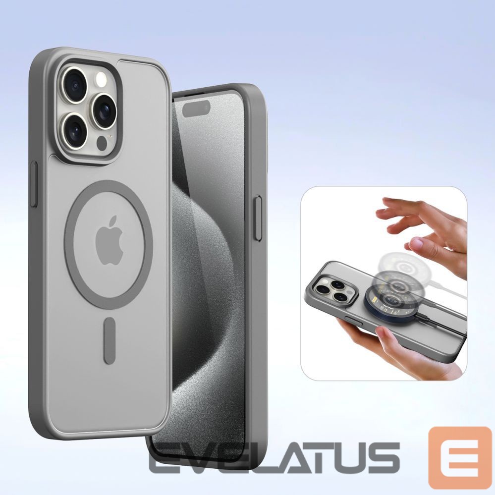 Tagakaaned Dux Ducis Dux Ducis Lawa Leather Case for iPhone 15 Pro - Gray